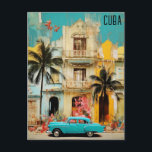 Havana Cuba Mixed Media Travel Postkarte<br><div class="desc">Jeder würde Liebe haben,  diese kubanische Postkarte mit einer gemischten Mediendarstellung von Havanna,  Kuba,  zu erhalten!</div>