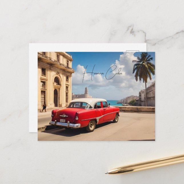 Havana Cuba Postkarte (Vorderseite/Rückseite Beispiel)