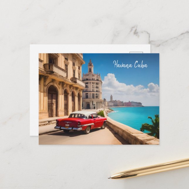 Havana Cuba Postkarte (Vorderseite/Rückseite Beispiel)
