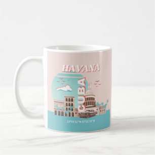 Havana Cuba Retro Art Kaffeetasse
