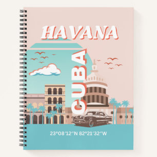 Havana Cuba Retro Art Notizbuch