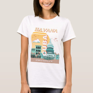 Havana Cuba Retro Art T-Shirt