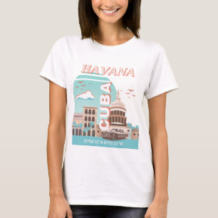 Havana Cuba Retro Art T-Shirt