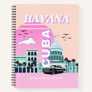 Havana Cuba Rosa Notizbuch