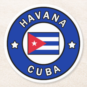 Havana Cuba Runder Pappuntersetzer