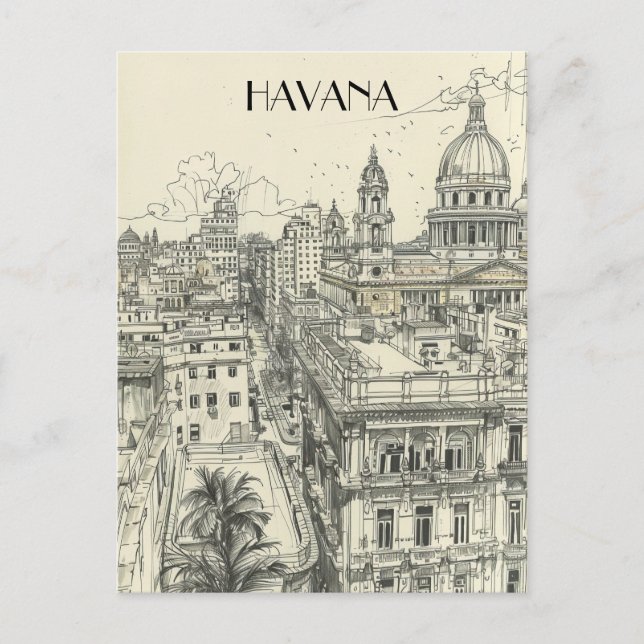 Havana Cuba Travel Postkarte (Vorderseite)