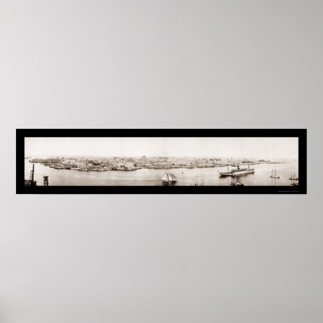 Havana Cuba Waterfront Photo 1920 Poster (Vorne)