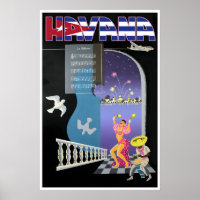 Havana-Druck Kuba-Reiseplakat Kubanische Kunst