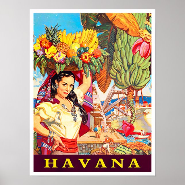 Havana Kuba Reiseplakat Poster (Vorne)