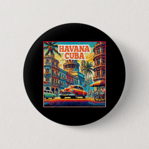 Havana Kuba Shirts Familienreise Tourist Vintage R Button