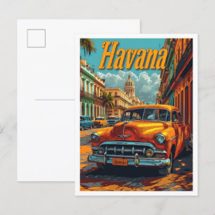 Havana Kuba Vintage Kunstreise Postkarte