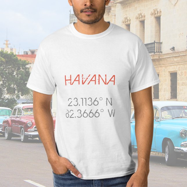 Havana Longitude Latitude T-Shirt (Von Creator hochgeladen)