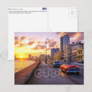 Havana Malecón, Cuba Carte Postale de Voyage