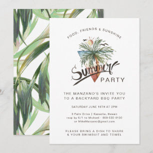 Havana Nights Summer Backyard Party Einladung