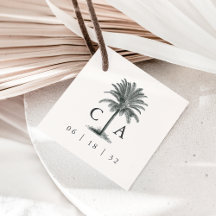 Havana Palm Wedding Monogram & Date