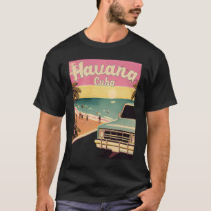 Havana Retro Beach Urlaub Souvenir Havana Cuba S T-Shirt