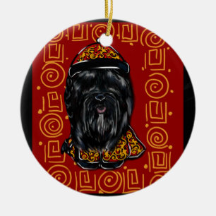 Havana Silk Dog Jahr des Hundes Keramikornament
