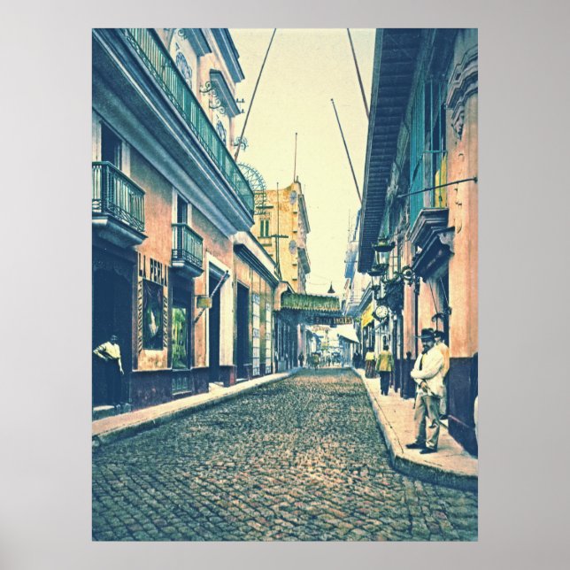 Havana Street Cuba 1899 Poster (Vorne)