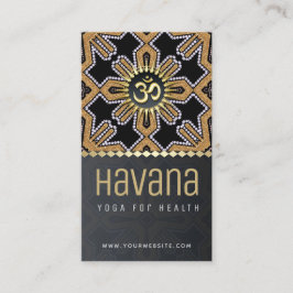 Havana Yoga Studio Black Gold Carte de visite
