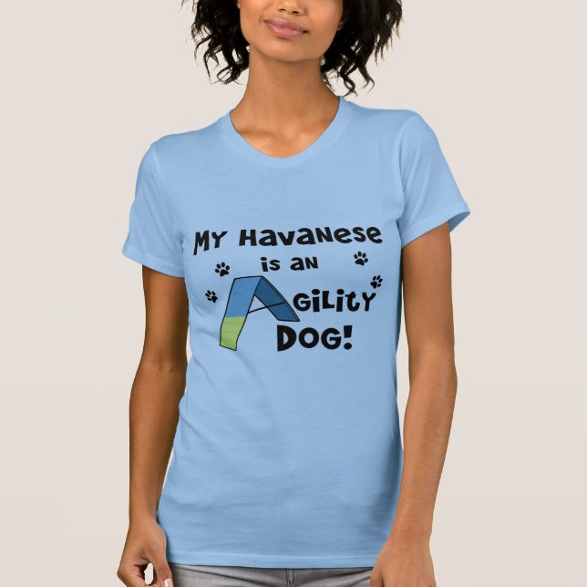 Havanese Agility-Hund T-Shirt (Vorderseite)