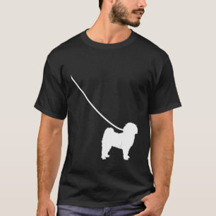 Havanese auf einem Leash Hund Mama Vater Haustier T-Shirt