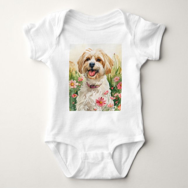 Havanese Baby Bodysuit Baby Strampler (Vorderseite)