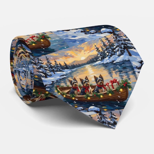 Havanese Christmas Boat Holiday Krawatte (Gerollt)