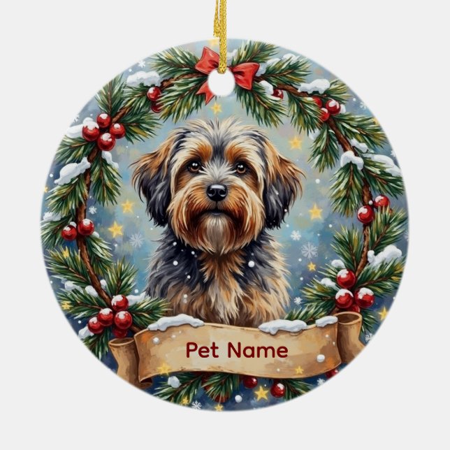Havanese Christmas Keramik Ornament (Hinten)