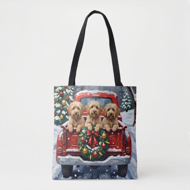 Havanese Christmas Red Truck Holiday Tasche (Vorderseite)
