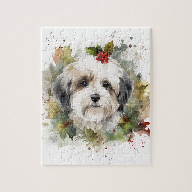 Havanese Christmas Wreath Festivals (Vertikal)