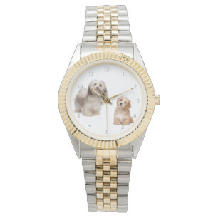 Havanese Dog and Pup Watch Armbanduhr