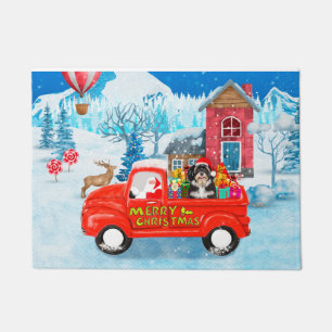 Havanese Dog Christmas Delivery LKW Schnee Fußmatte