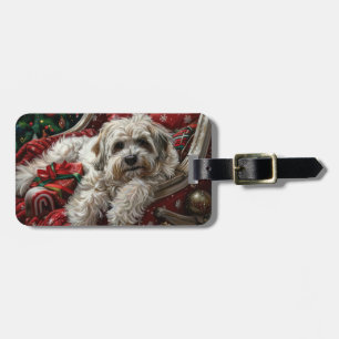 Havanese Dog Christmas Festival Gepäckanhänger