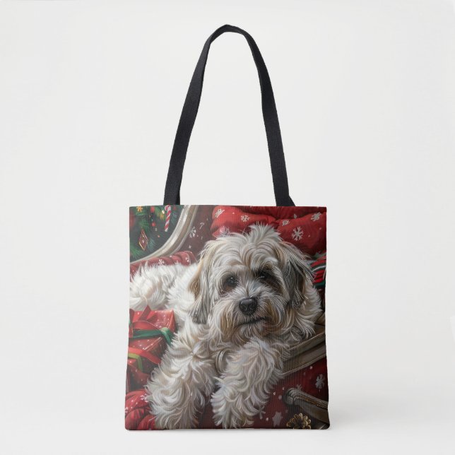 Havanese Dog Christmas Festival Tasche (Vorderseite)