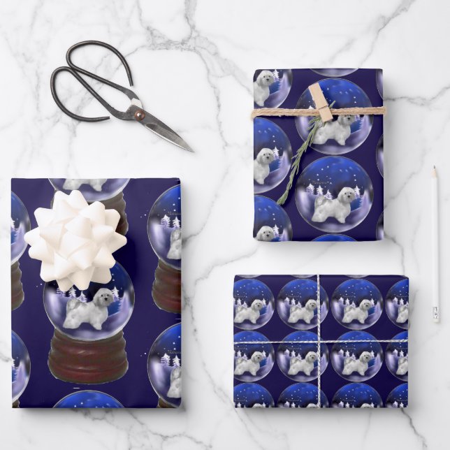 Havanese Dog Christmas Geschenkpapier Set (Vorderseite)