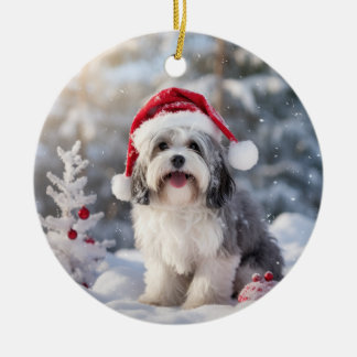 Havanese Dog Christmas Keepake Keramik Ornament