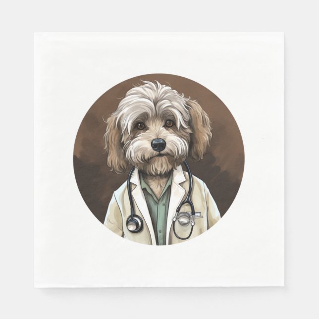 Havanese Dog Doctor Serviette (Vorderseite)