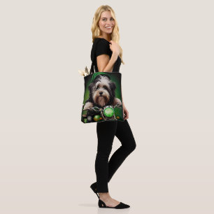 Havanese Dog Driving Bike St. Patrick's Day Tasche