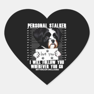 Havanese Dog Funny Stalker Cartoon Herz-Aufkleber