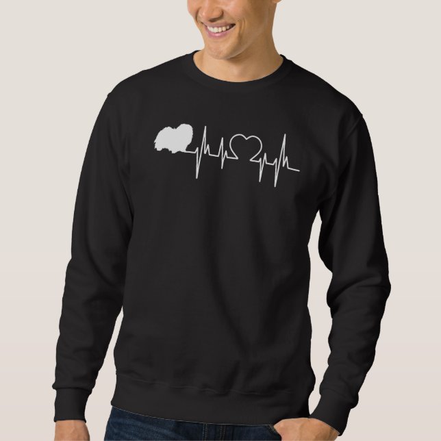 Havanese Dog Heartbeat Sweatshirt (Vorderseite)