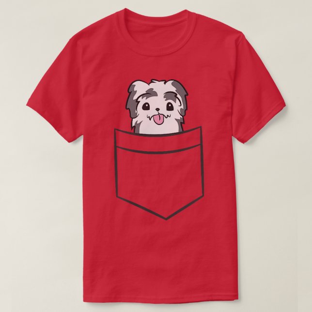 Havanese Dog In The Pocket Cute Havanese Dog  T-Shirt (Design vorne)