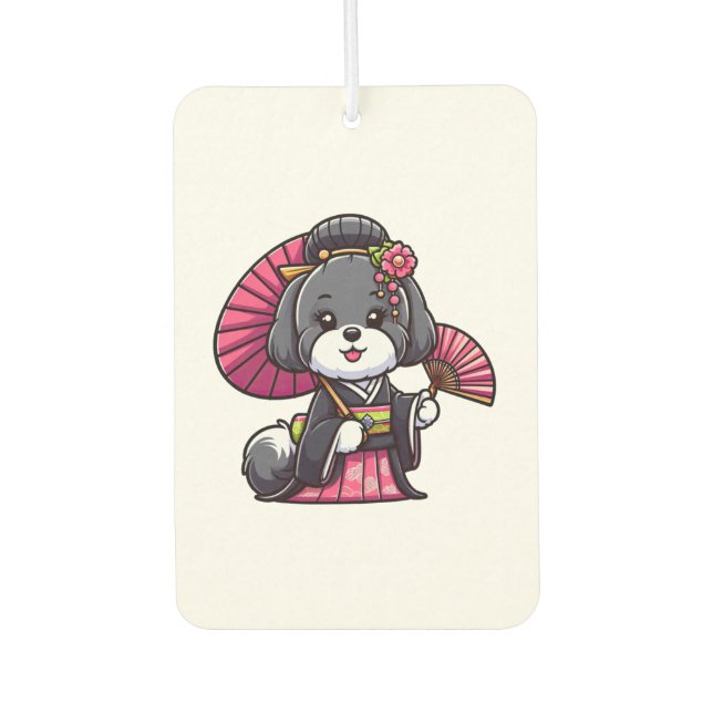 Havanese Dog Kimono Autolufterfrischer (Vorderseite)