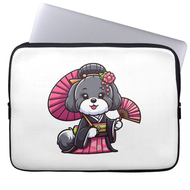 Havanese Dog Kimono Laptopschutzhülle (Vorderseite)
