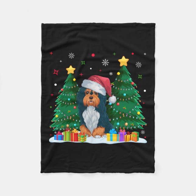 Havanese Dog Lovers Weihnachtsmannmütze Ugly Chris Fleecedecke (Vorderseite)