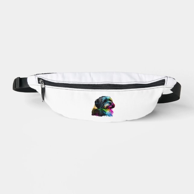 Havanese Dog Pop Art Design Havanese Bauchtasche (Vorderseite)
