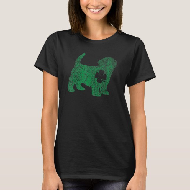 Havanese Dog Shamrock St Patrick's Day Saint Paddy T-Shirt (Vorderseite)