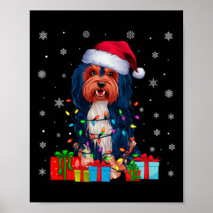 Havanese Dog Ugly Xmas Lights Santa Havanese Dog C Poster