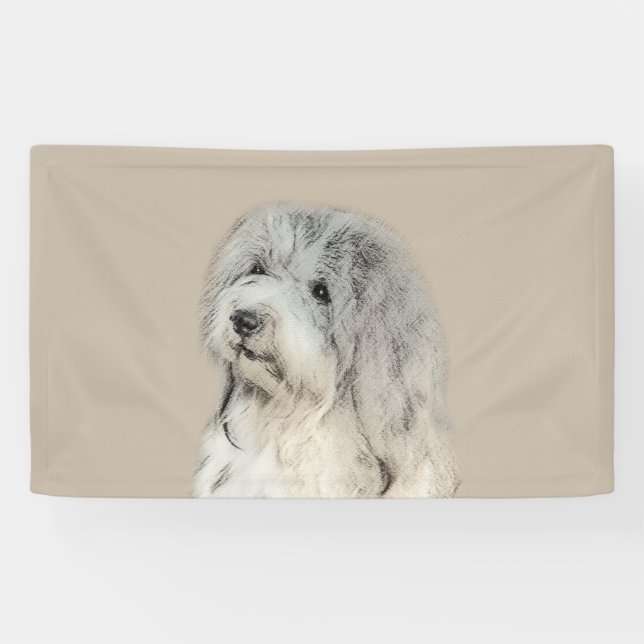 Havanese (Gold Sable) Malerei - Original Hunde Kun Banner (Horizontal)