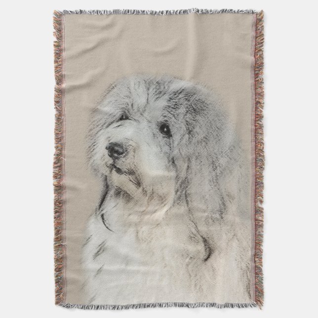 Havanese (Gold Sable) Malerei - Original Hunde Kun Decke (Vorderseite Vertikal)