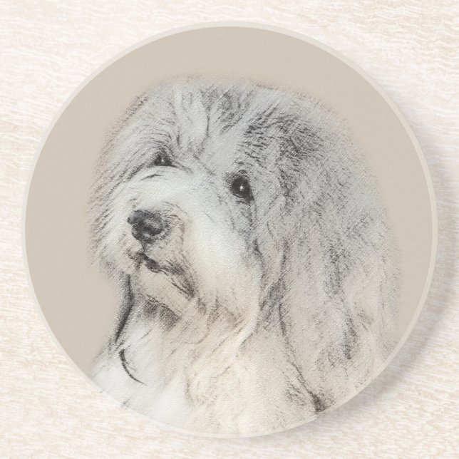 Havanese (Gold Sable) Malerei - Original Hunde Kun Getränkeuntersetzer (Vorne)